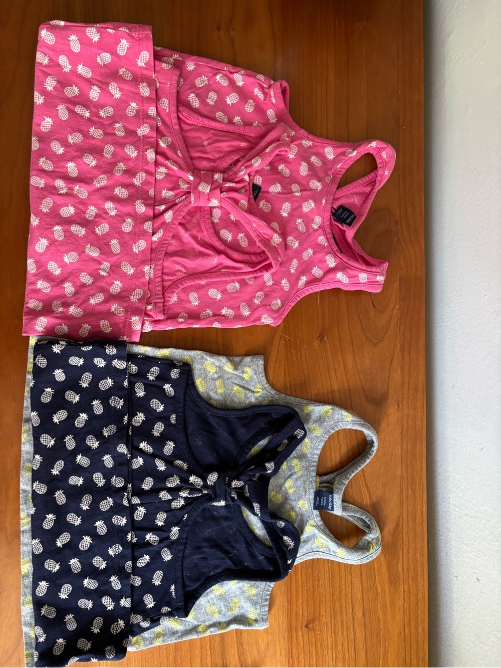 GAP Girls Pineapple Tank Tops - Pink, Navy, Gray set of 4